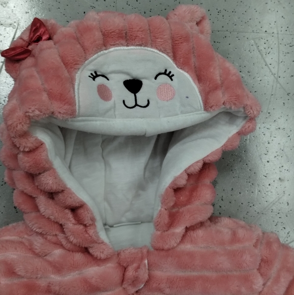 Koala Baby 1-Piece Plush Hooded Pram Suit Fleece Jumper, Pink 12-18 M - Picture 6 of 11
